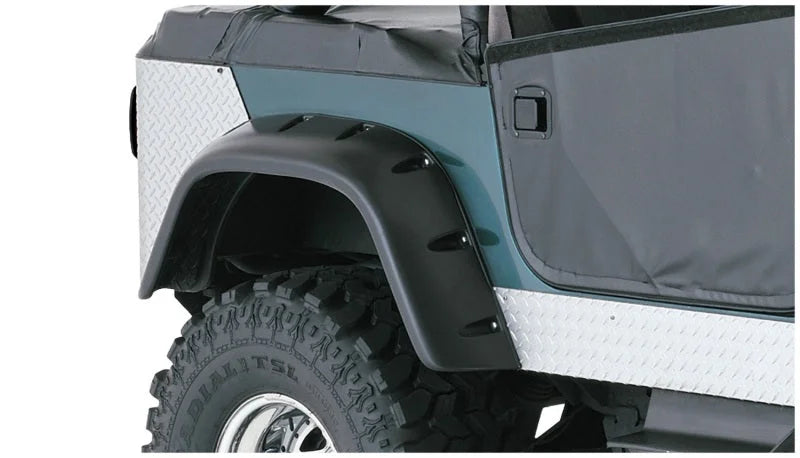 Bushwacker 59-83 Jeep CJ5 Cutout Style Flares 4pc - Black - Side View
