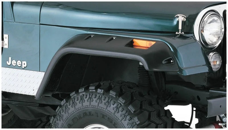 Bushwacker 59-83 Jeep CJ5 Cutout Style Flares 4pc - Black - Installation View