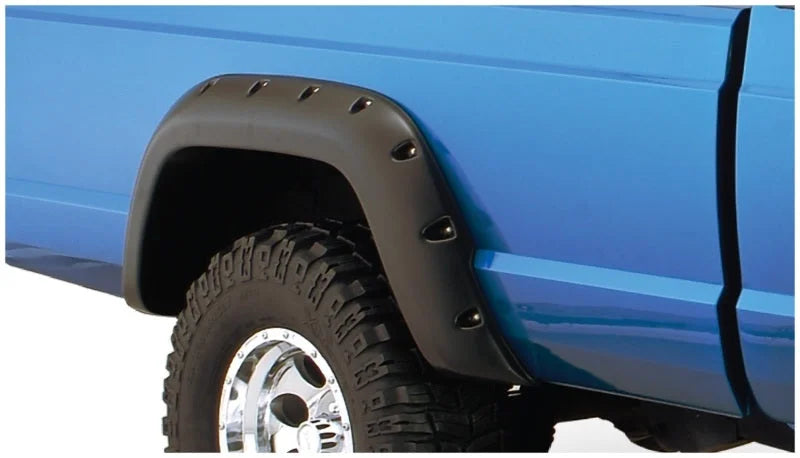 Bushwacker 84-01 Jeep Cherokee Cutout Style Flares 4pc Fits 2-Door Sport Utility Only - Black - Side View