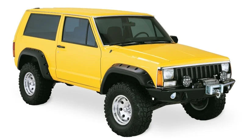 Bushwacker 84-01 Jeep Cherokee Cutout Style Flares 4pc Fits 2-Door Sport Utility Only - Black - Additional View 5