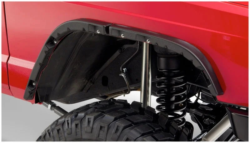 Bushwacker 84-01 Jeep Cherokee Flat Style Flares 4pc - Black - Additional View 6