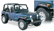 Load image into Gallery viewer, Bushwacker 87-95 Jeep Wrangler Cutout Style Flares 4pc Cutting Optional Not Renegade - Black - Main Product View