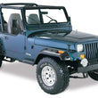 Load image into Gallery viewer, Bushwacker 87-95 Jeep Wrangler Cutout Style Flares 4pc Cutting Optional Not Renegade - Black - Installation View