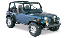 Load image into Gallery viewer, Bushwacker 87-95 Jeep Wrangler Cutout Style Flares 4pc Cutting Optional Not Renegade - Black - Installation View