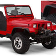 Load image into Gallery viewer, Bushwacker 87-95 Jeep Wrangler Flat Style Flares 4pc Excludes Renegade - Black - Main Product View