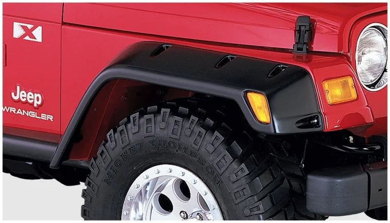 Bushwacker 97-06 Jeep TJ Max Pocket Style Flares 4pc - Black - Installation View