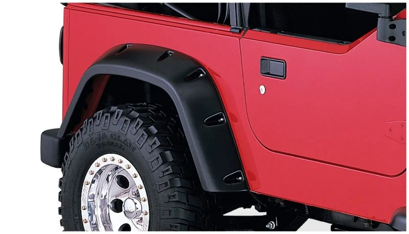 Bushwacker 97-06 Jeep TJ Pocket Style Flares 4pc - Black - Side View