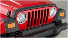 Load image into Gallery viewer, Bushwacker 97-06 Jeep Wrangler Trail Armor Hood Stone Guard and 2 Front Corners - Black - Back View