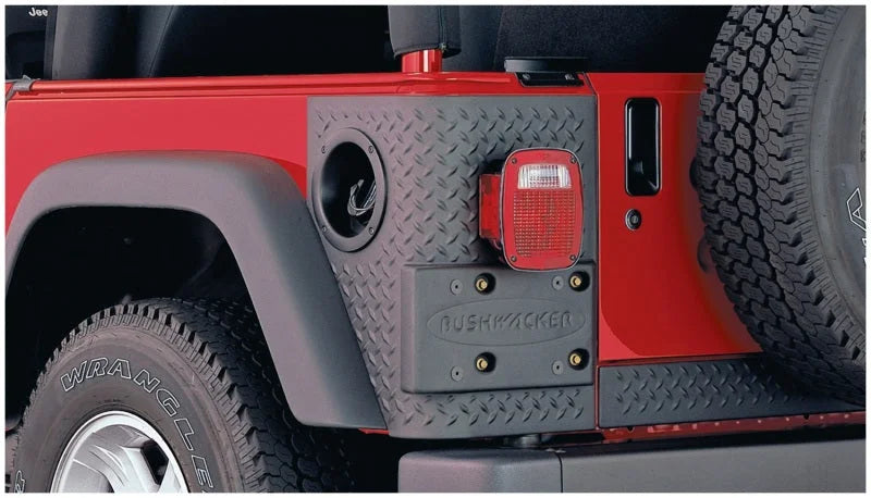 Bushwacker 97-06 Jeep Wrangler Trail Armor Rear Corners - Black - Side View