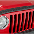 Load image into Gallery viewer, Bushwacker 98-06 Jeep TJ Trail Armor Hood Stone Guard - Black - Side View