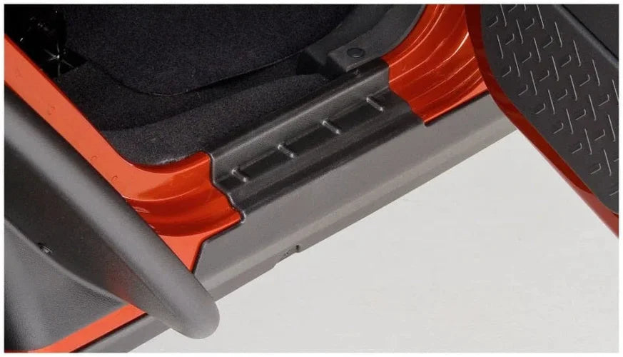 Bushwacker 07-18 Jeep Wrangler Unlimited Trail Armor Rocker Panel and Sill Plate Cover - Black - Detail View