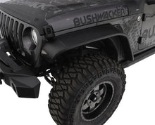 Load image into Gallery viewer, Bushwacker18-22 Jeep Wrangler JL 2/4 Door Front Flat Style Flares 2pc - Black - Main Product View