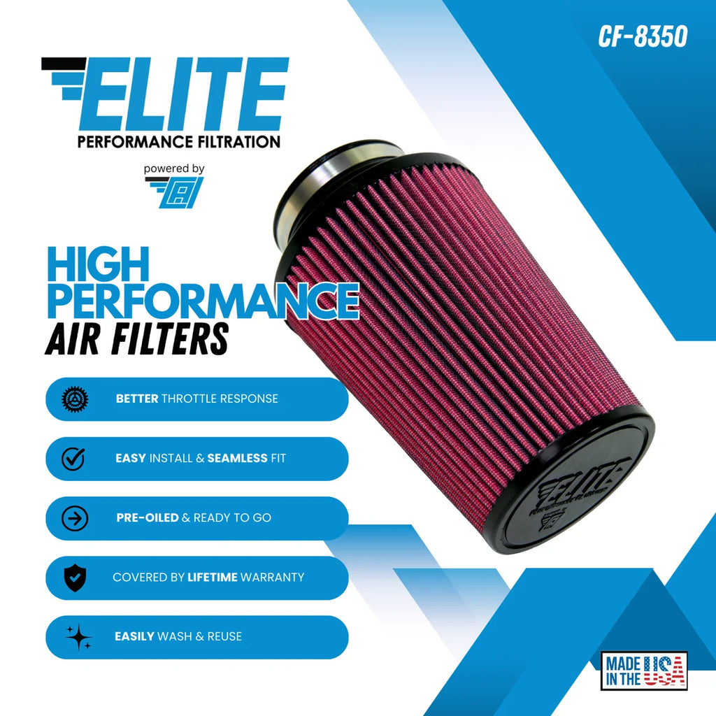 CAI COLD AIR INDUCTIONS High Performance Air Filter (CF-8350) CF-8350 - Side View