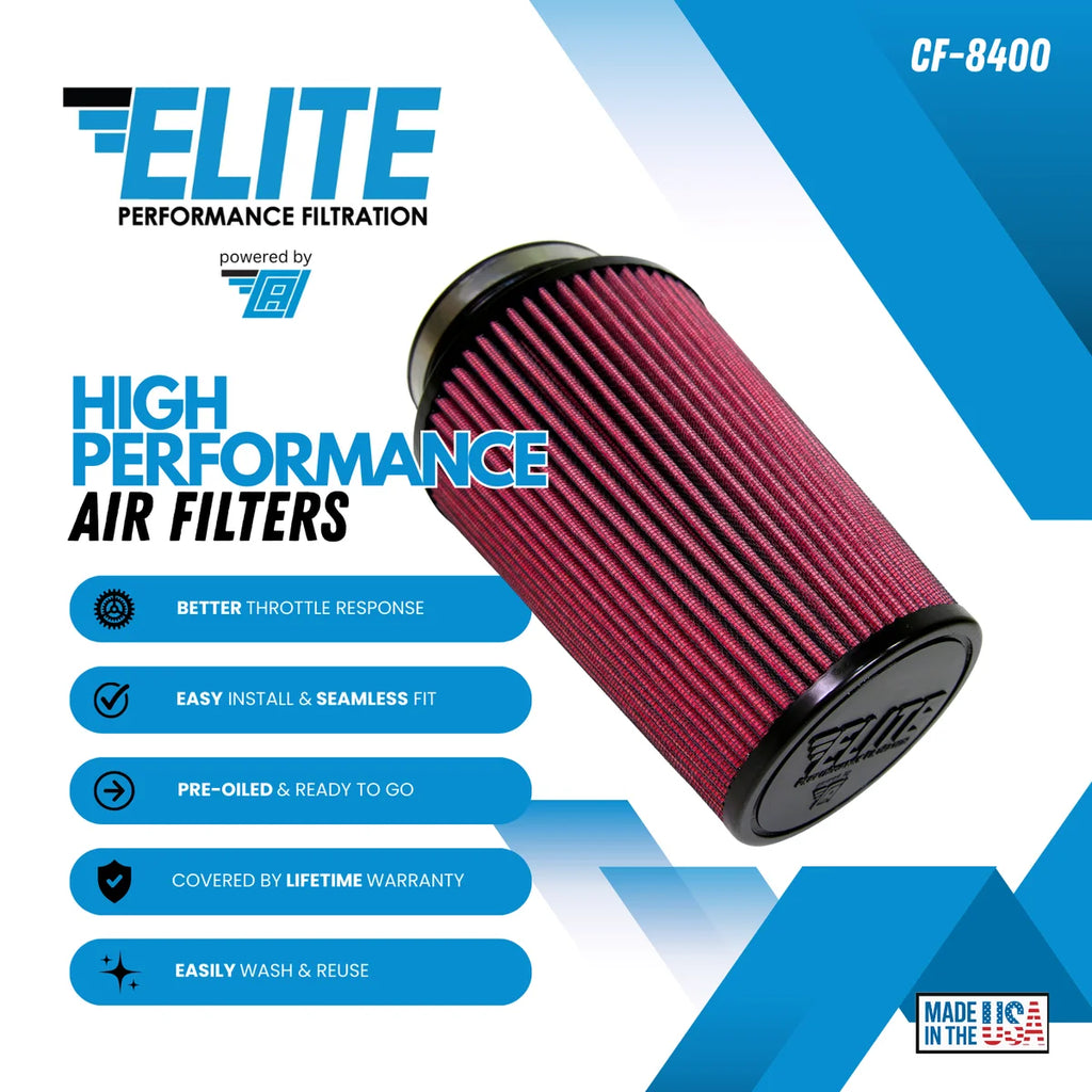 CAI COLD AIR INDUCTIONS High Performance Air Filter (CF-8400) CF-8400 - Side View