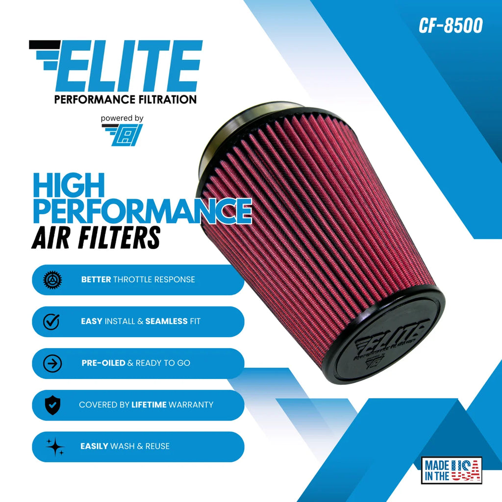 CAI COLD AIR INDUCTIONS High Performance Air Filter (CF-8500) CF-8500 - Side View