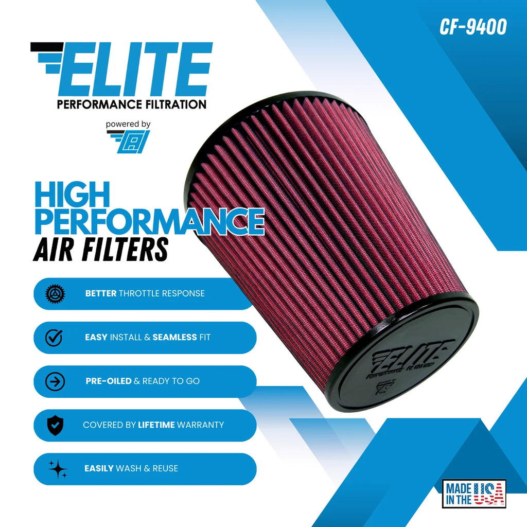 CAI COLD AIR INDUCTIONS High Performance Air Filter (CF-9400) CF-9400 - Side View