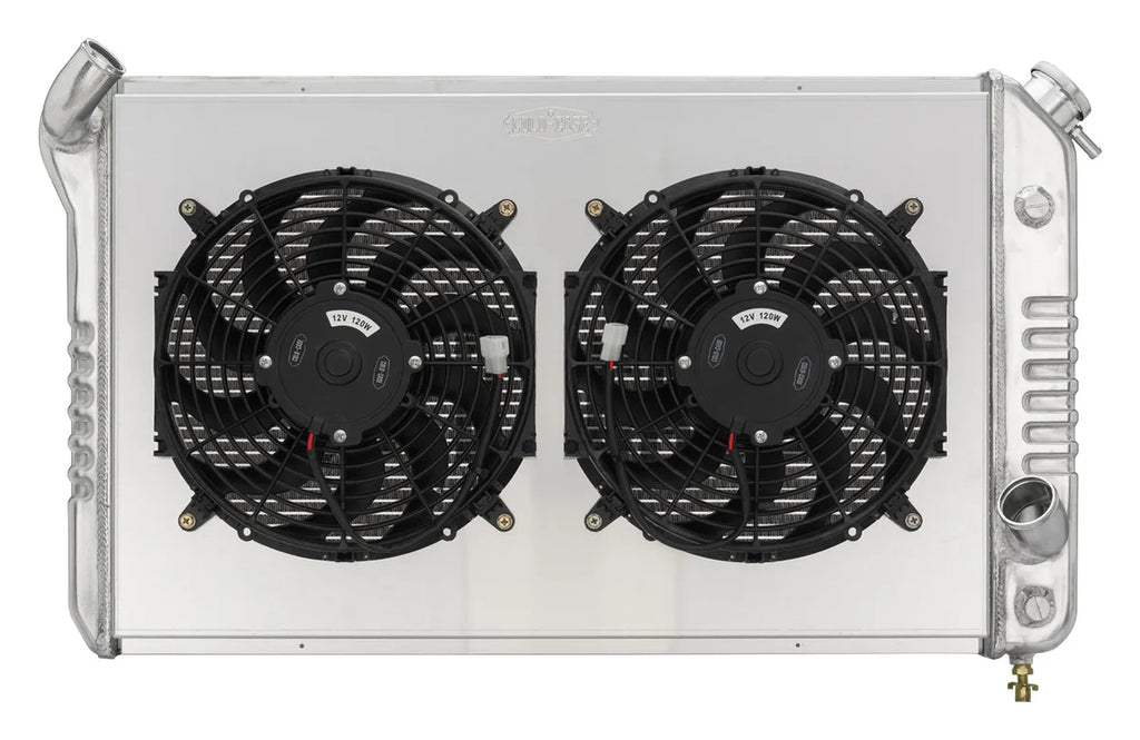 COLD-CASE Radiators 73-76 Corvette Radiator w/ Dual 12in Fan Kit CHV716AK