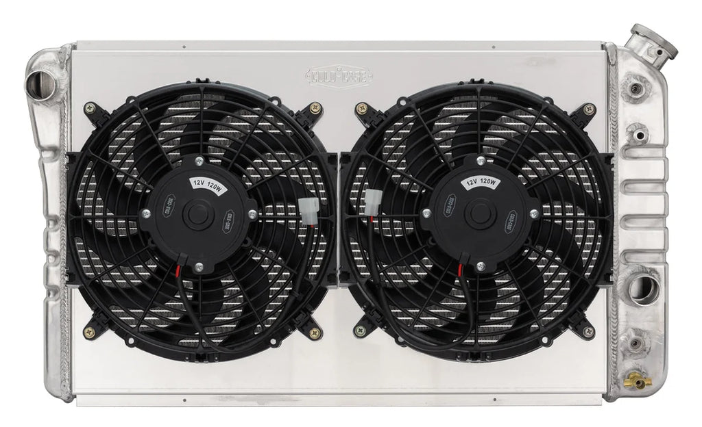COLD-CASE Radiators 84-90 Corvette Radiator w/ Dual 12in Fan Kit CHV719AK
