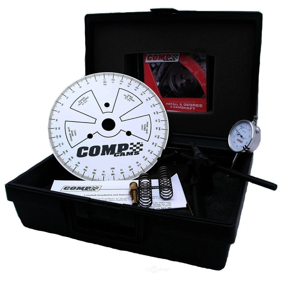 COMP Cams this kit contains everything except a crank socket to degree a cam. 4796