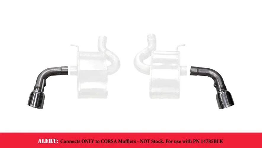 Corsa 2016-2024 Chevy Camaro SS 2.75in Inlet / 4.5in Outlet Polished Tip Kit (For Corsa ExhaustOnly) - Back View