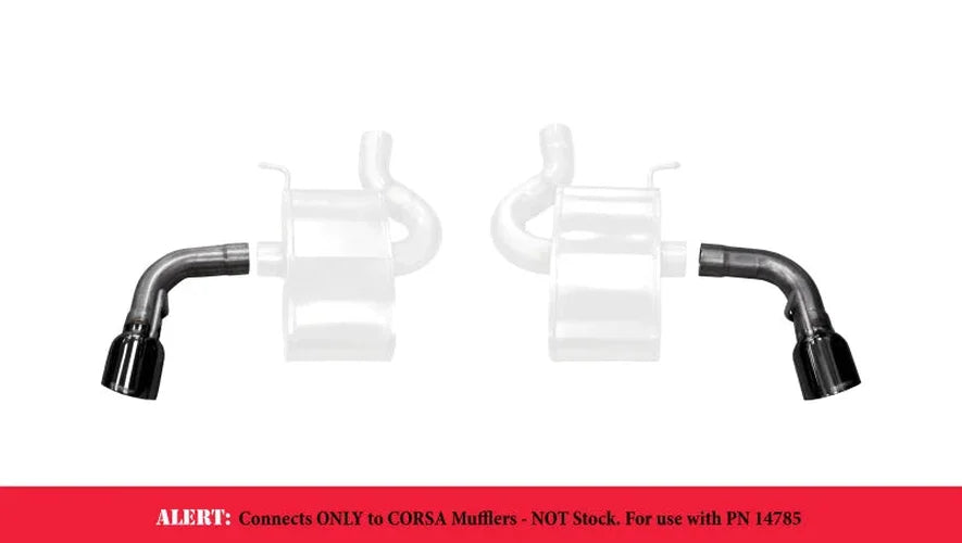 Corsa 2016-24 Chevy Camaro SS 2.75in Inlet / 4.5in Outlet Black PVD Tip Kit (For Corsa ExhaustOnly) - Side View
