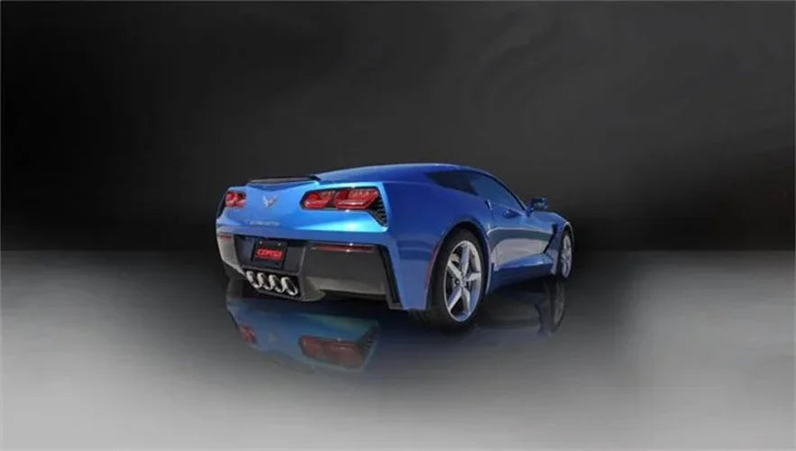 Corsa 2014-2019 Corvette C7 Coupe 6.2L V8 AT/MT 2.75in Valve-Back Dual Rear Exit Polished Sport Exht - Detail View