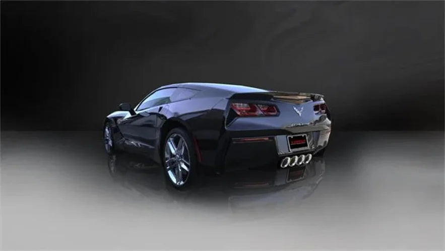 Corsa 2014-2019 Corvette C7 Coupe 6.2L V8 AT/MT 2.75in Valve-Back Dual Rear Exit Polished XtremeExh - Side View