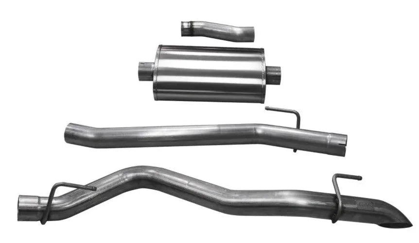 Corsa 2020-2025 Jeep Gladiator JT 3.0in Cat-Back Single Side Exit w/ Turn Down Tip - Side View