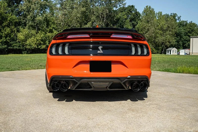 CORSA Performance 3.0in Dual Rear Exit Catback w/ Twin 5.0in Blk Straight Cut Pro Tips fits 2020-2022 Ford Mustang Shelby ...