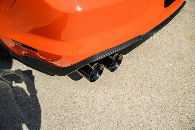 CORSA Performance 3.0in Dual Rear Exit Catback w/ Twin 5.0in Blk Straight Cut Pro Tips fits 2020-2022 Ford Mustang Shelby ...