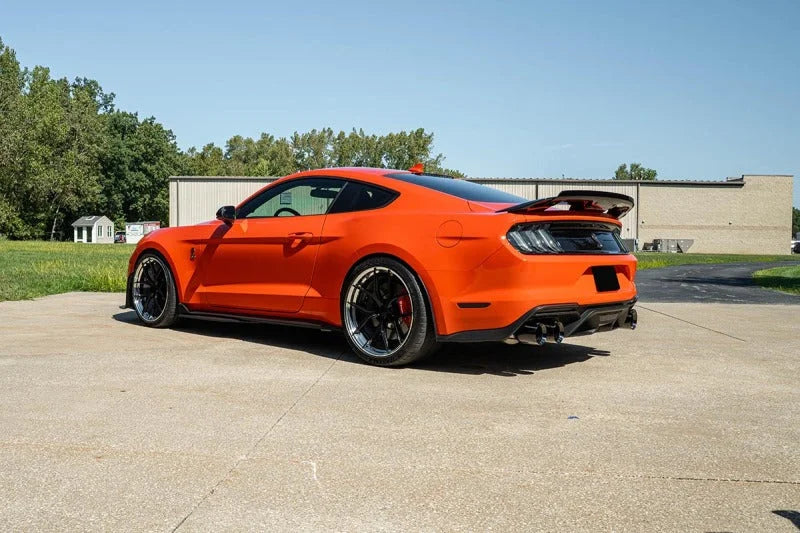 CORSA Performance 3.0in Dual Rear Exit Catback w/ Twin 5.0in Blk Straight Cut Pro Tips fits 2020-2022 Ford Mustang Shelby ...