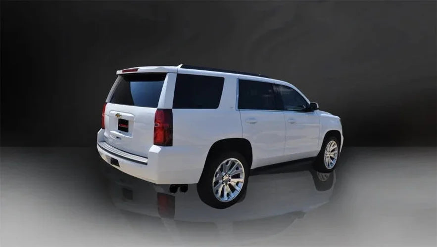 Corsa 2015-2020 ack Exhaust Sport 3in Single Side Twin Black 4in Tips 2015 Chevy Tahoe/GMC Yukon - Side View