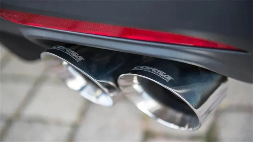 Corsa 2015-2017 Ford Mustang GT 5.0 Polish Quad Tips Kit - Side View