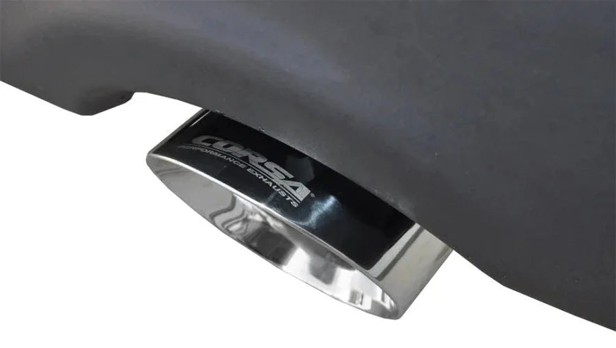 Corsa 2009-2018 Dodge Ram 1500 4.7L Quad/Crew Cab/Short Bed Polished Dual Exit Cat-Back Exhaust - Detail View