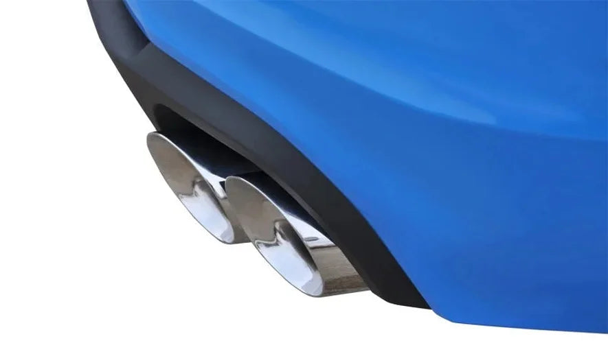 Corsa 2013-2014 Ford Mustang Shelby GT500 5.8L V8 Polished Sport Axle-Back + XO Exhaust - Side View