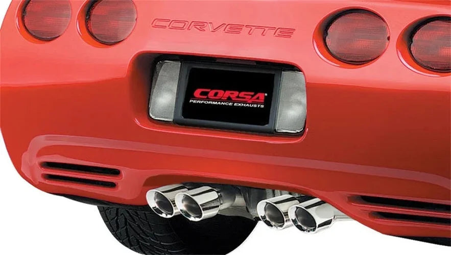 Corsa 1997-2004 Chevrolet Corvette C5 Z06 5.7L V8 Polished Xtreme Cat-Back + XO Exhaust - Detail View