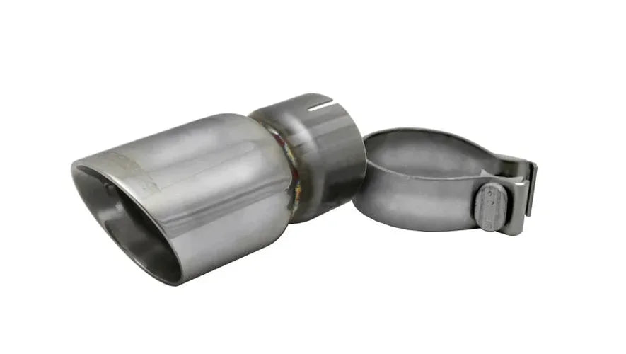 Corsa Single Universal 2.5in Inlet / 3in Outlet Polished Pro-Series Tip Kit - Side View