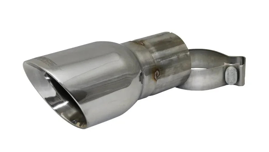 Corsa Single Universal 3.0in Inlet / 4in Outlet Polished Pro-Series Tip Kit - Detail View