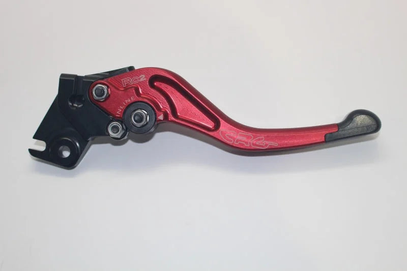 CRG 06-10 Kawasaki ZX14R RC2 Clutch Lever - Short Red - Side View