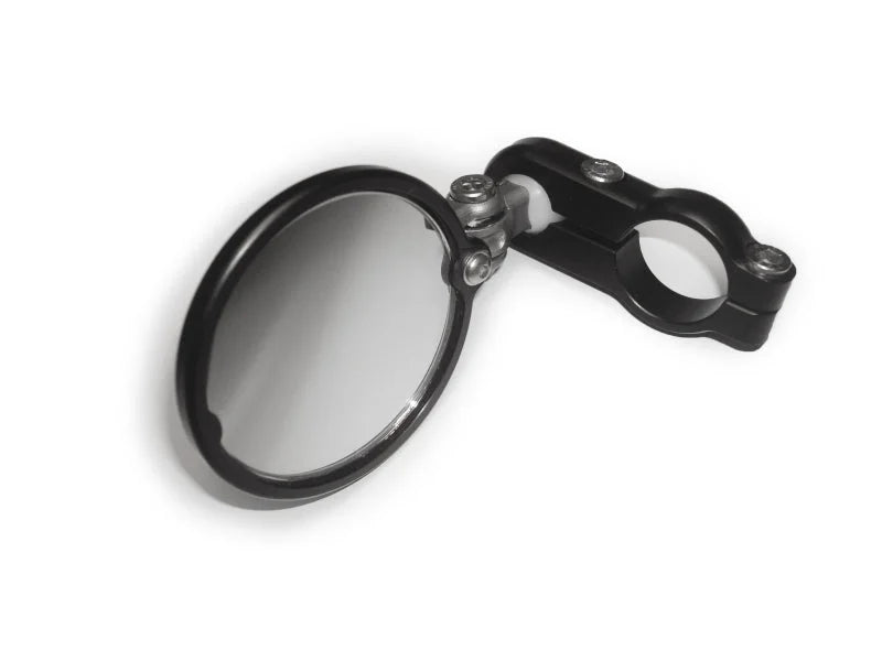 CRG Blindsight Folding 2 in. Round Bar-End Mirror - Black - Side View