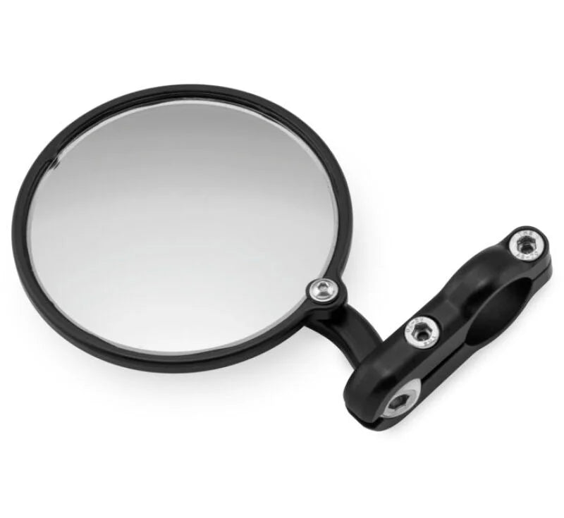 CRG Hindsight 3 in. Round Bar-End Mirror Left - Black - Side View