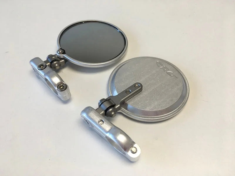 CRG Hindsight Folding 3 in. Round Bar-End Mirror Right - Silver - Main Product View