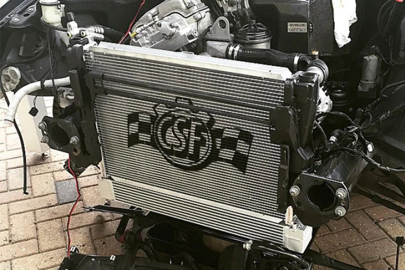 CSF 00-06 BMW M3 (E46) Race-Spec Dual-Pass Oil Cooler - Installation View