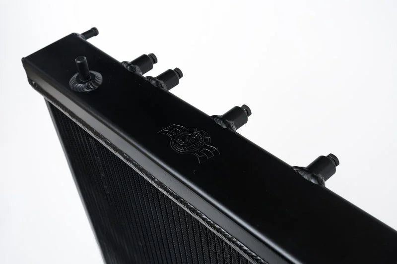 CSF 02-07 Subaru WRX/STI Radiator - Black Finish - Side View