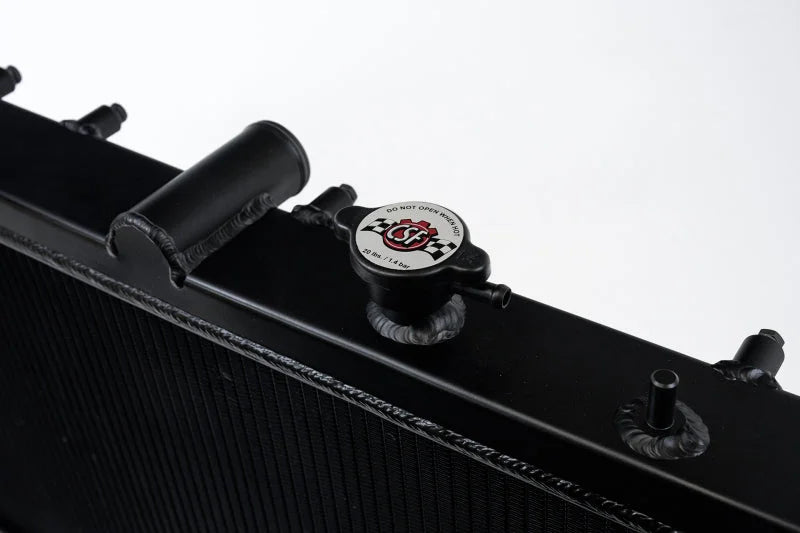 CSF 02-07 Subaru WRX/STI Radiator - Black Finish - Back View