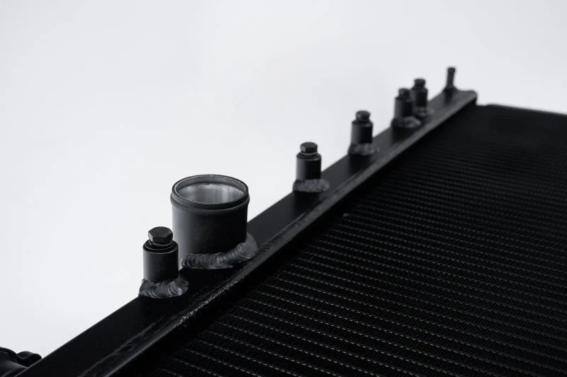 CSF 02-07 Subaru WRX/STI Radiator - Black Finish - Installation View