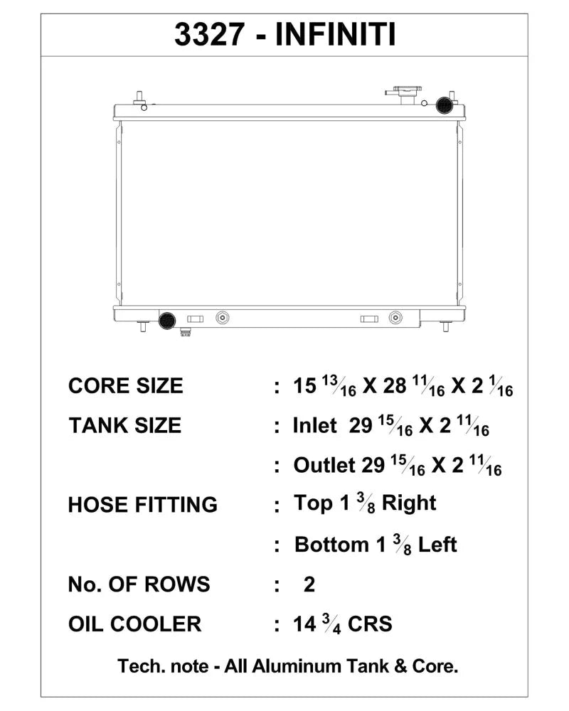 CSF 03-07 Infiniti G35 Radiator - Additional View 5