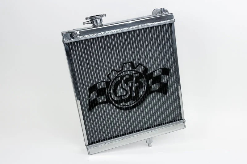 CSF 03-07 Mitsubishi Lancer EVO 7/8/9 1/2 Size Radiator - Polished - Main Product View
