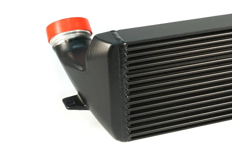 CSF 04-13 BMW 335i/xi (E90/E91/E92/E93) High Performance Stepped Core Bar/Plate Intercooler - Black - Back View