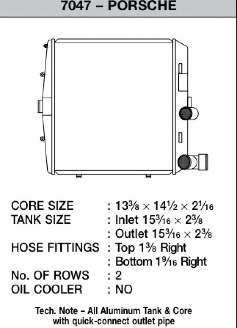 CSF 05-11 Porsche 911 Carrera/GT3 RS (997) Left Side Radiator - Back View